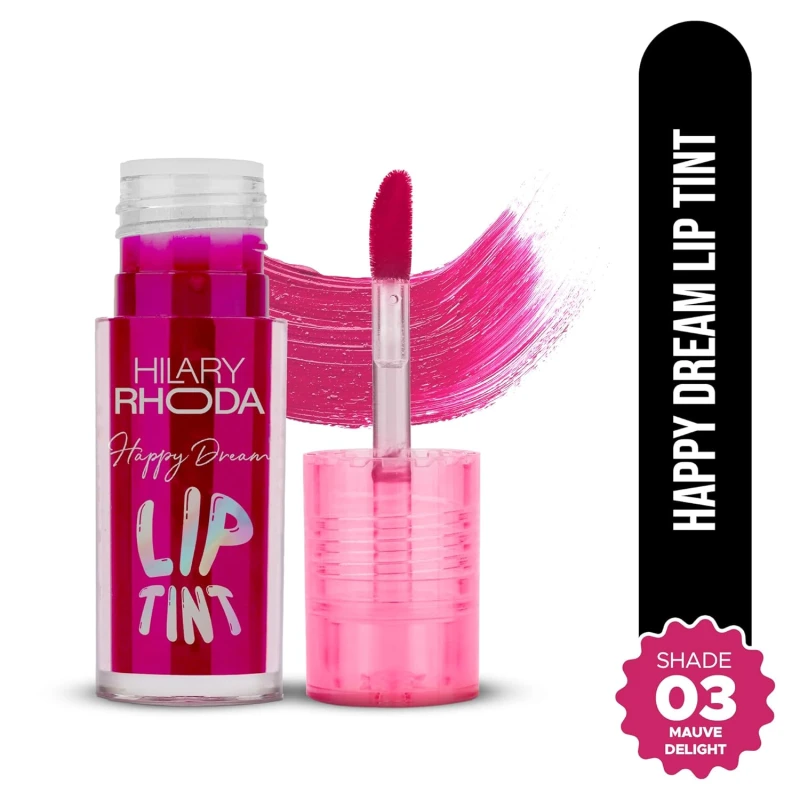 Hilary Rhoda Happy Dream Lip Tint | Hydrating Formula | Infused with Hyaluronic Acid | Cruelty-Free & Glossy Finish | Non-Sticky Formula - 3.7g (Mauve Delight- Shade 03) thumbnail 2